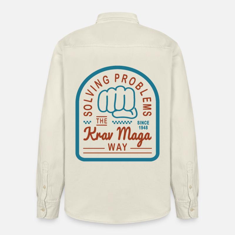 Solving problems the Krav Maga way - Relaxed Fit Unisex Organic Hemd von Stanley/Stella - Natur