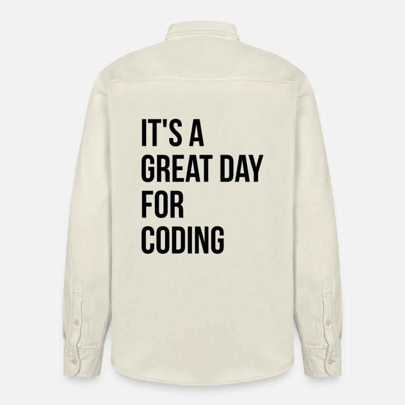 codage - Chemise unisexe coupe décontractée bio Stanley/Stella - écru doux