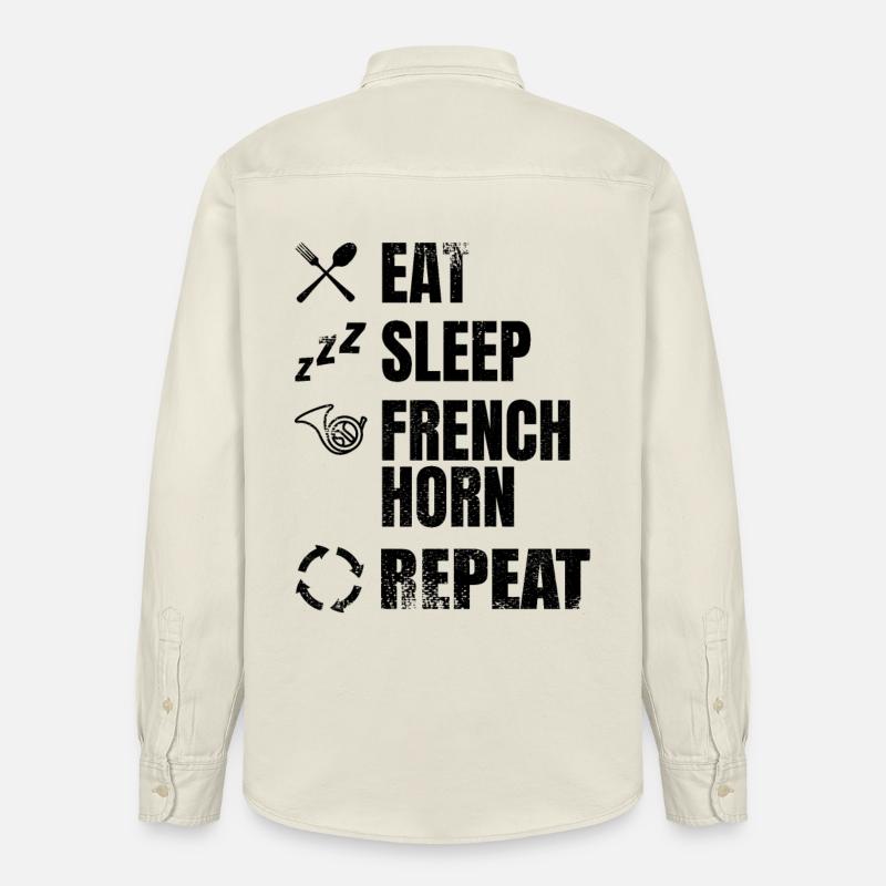 Routine du corniste - Chemise unisexe coupe décontractée bio Stanley/Stella - écru doux