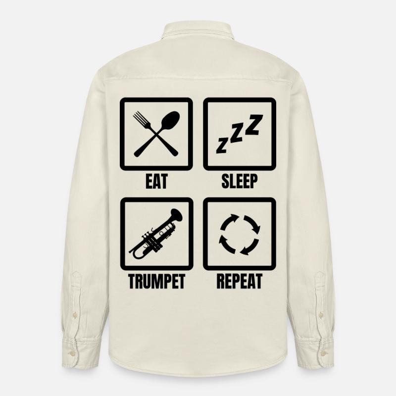 Trompeter Routine - Relaxed Fit Unisex Organic Hemd von Stanley/Stella - Natur