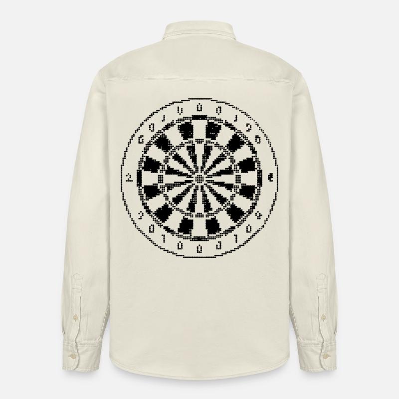 Jeu de fléchettes Pixel Graphique - Chemise unisexe coupe décontractée bio Stanley/Stella - écru doux