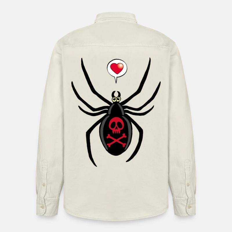 Verliebte schwarze Witwe Spinne - Relaxed Fit Unisex Organic Hemd von Stanley/Stella - Natur
