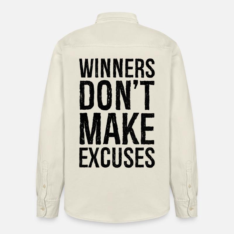 winners don't make excuses - Relaxed Fit Unisex Organic Hemd von Stanley/Stella - Natur