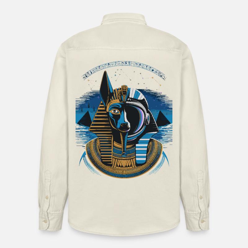 Conception hybride Anubis céleste - Chemise unisexe coupe décontractée bio Stanley/Stella - écru doux