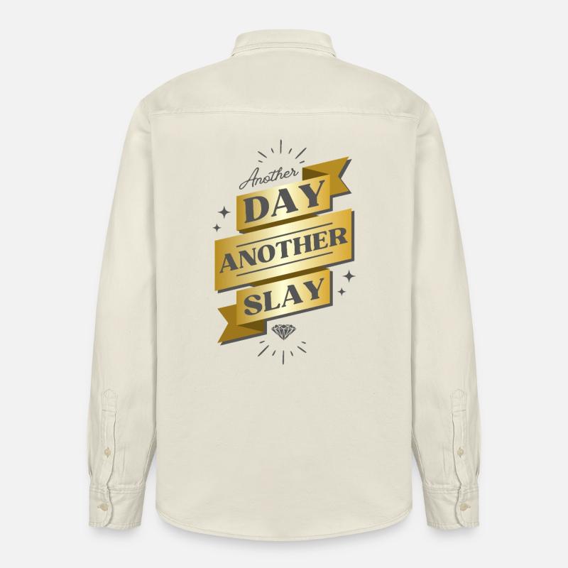Another Day Another Slay Banner - Relaxed Fit Unisex Organic Hemd von Stanley/Stella - Natur