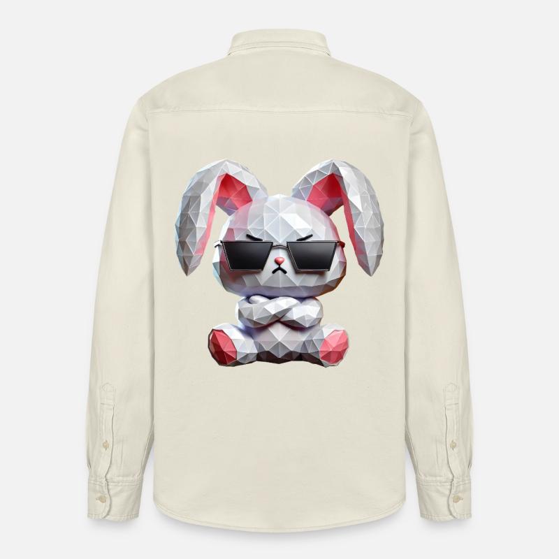 lapin lunettes de soleil - Chemise unisexe coupe décontractée bio Stanley/Stella - écru doux
