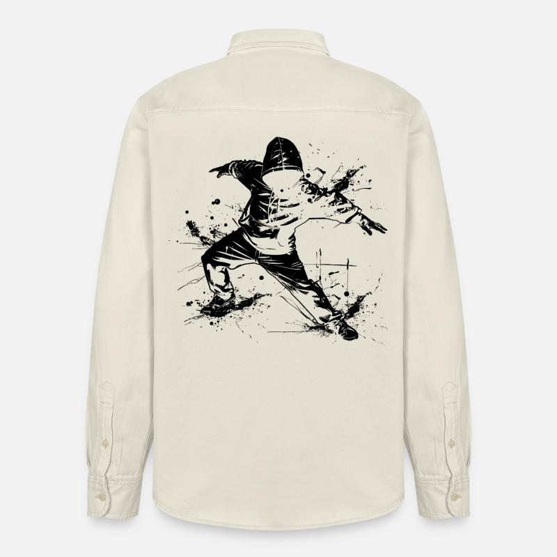 Breakdancer Graffiti - Chemise unisexe coupe décontractée bio Stanley/Stella - écru doux