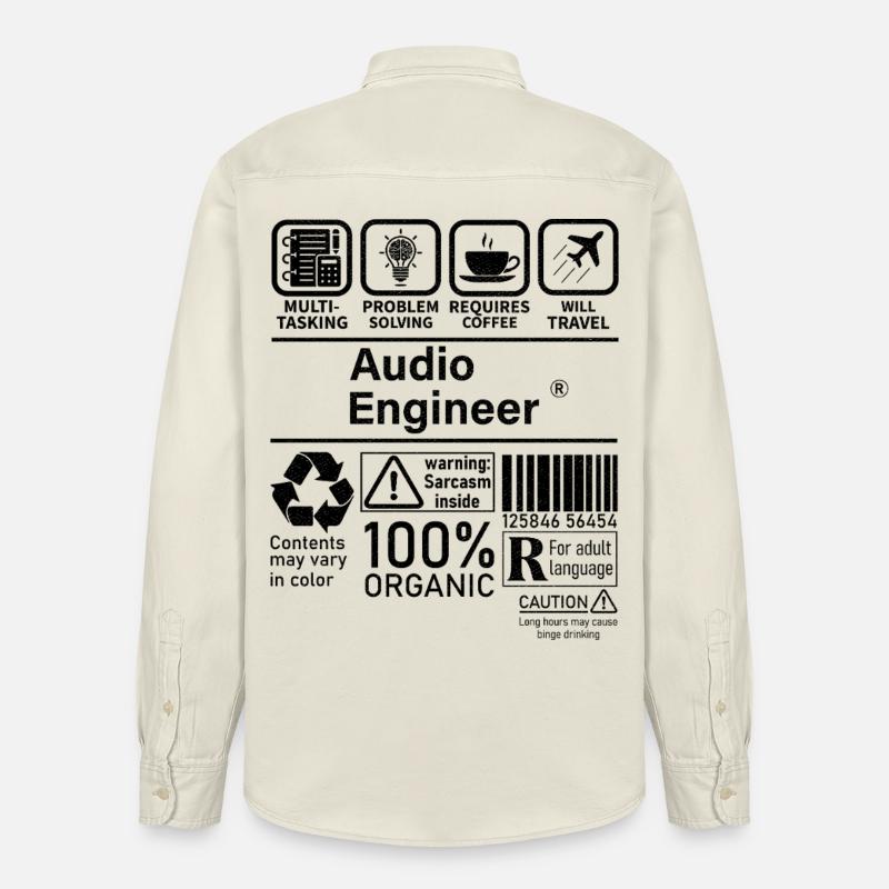 Audio Engineer multi tasking problem solving - Relaxed Fit Unisex Organic Shirt by Stanley/Stella - soft Ecru