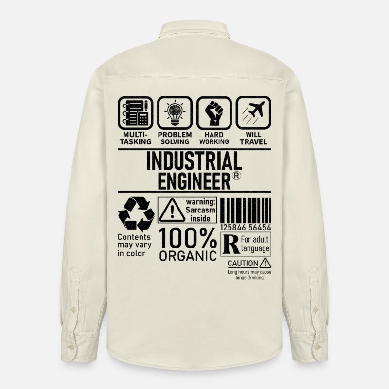 Industrial Engineer multi tasking problem solving - Relaxed Fit Unisex Organic Shirt by Stanley/Stella - soft Ecru
