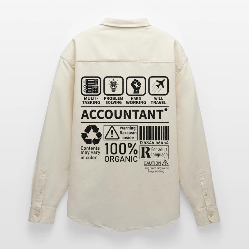 Accountant Multi Tasking Problem Solving Hard Work Relaxed Fit Unisex Organic Hemd von Stanley/Stella