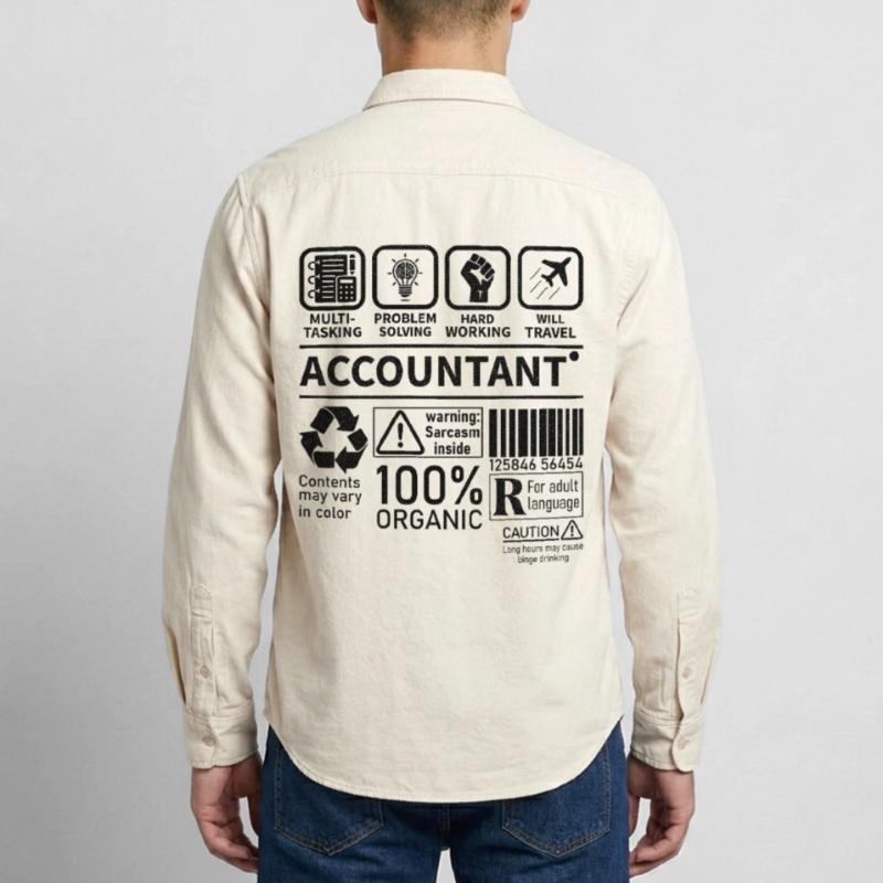 Accountant Multi Tasking Problem Solving Hard Work Relaxed Fit Unisex Organic Hemd von Stanley/Stella