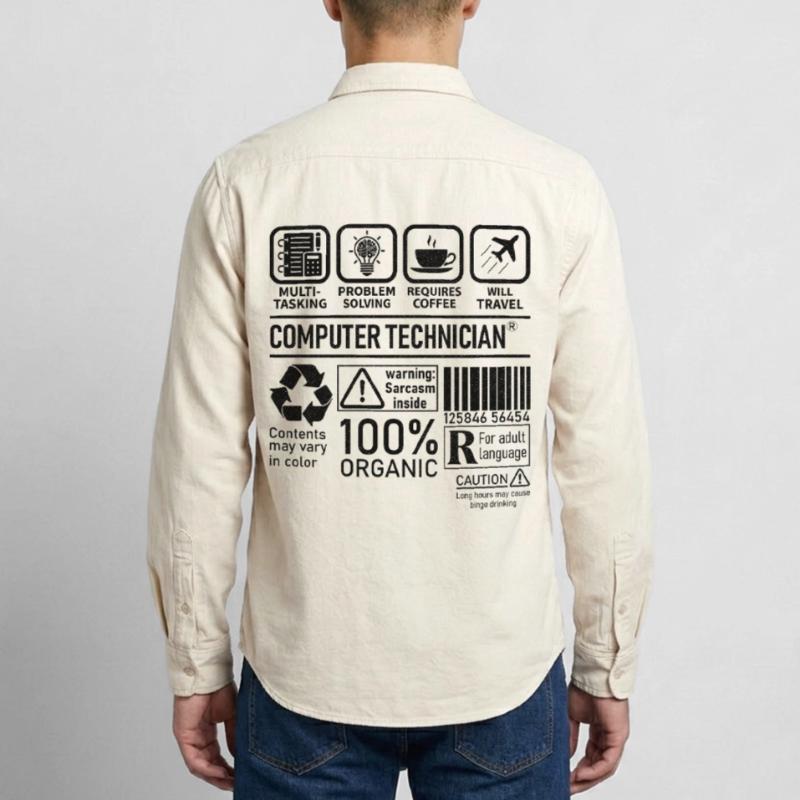 Computer Technician multi tasking problem solving Relaxed Fit Unisex Organic Hemd von Stanley/Stella