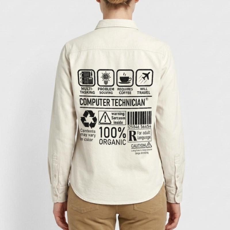 Computer Technician multi tasking problem solving Relaxed Fit Unisex Organic Hemd von Stanley/Stella
