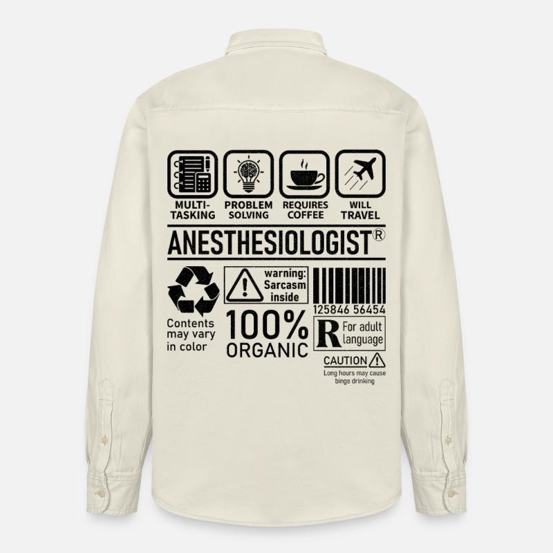Anesthesiologist multi tasking problem solving - Relaxed Fit Unisex Organic Hemd von Stanley/Stella - Natur