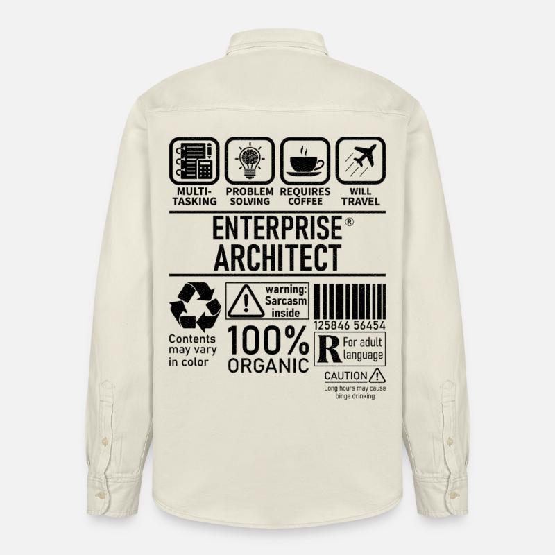 Enterprise Architect multi tasking problem solving - Relaxed Fit Unisex Organic Shirt by Stanley/Stella - soft Ecru