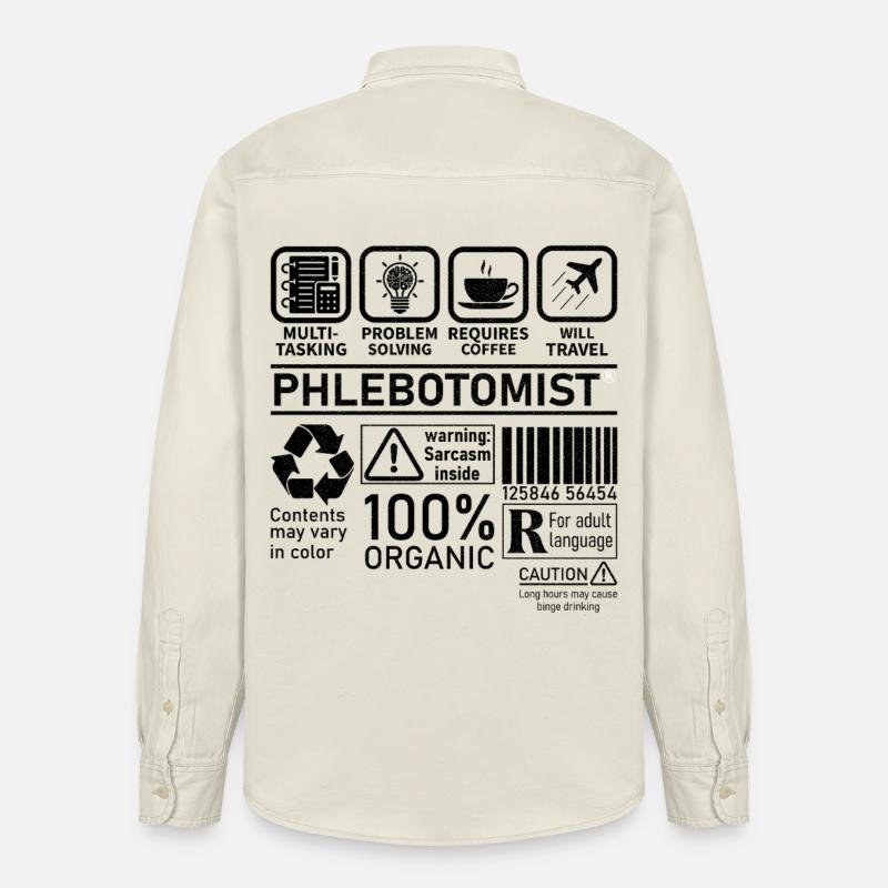 Phlebotomist multi tasking problem solving - Relaxed Fit Unisex Organic Hemd von Stanley/Stella - Natur
