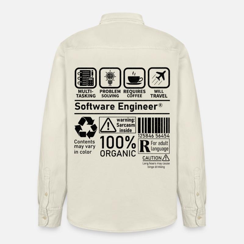 software engineer multi tasking problem solving - Relaxed Fit Unisex Organic Hemd von Stanley/Stella - Natur