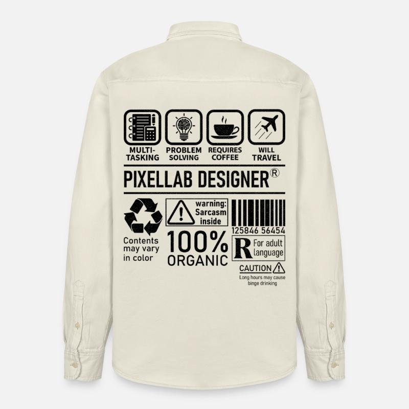 Pixellab Designer multi tasking problem solving - Relaxed Fit Unisex Organic Shirt by Stanley/Stella - soft Ecru