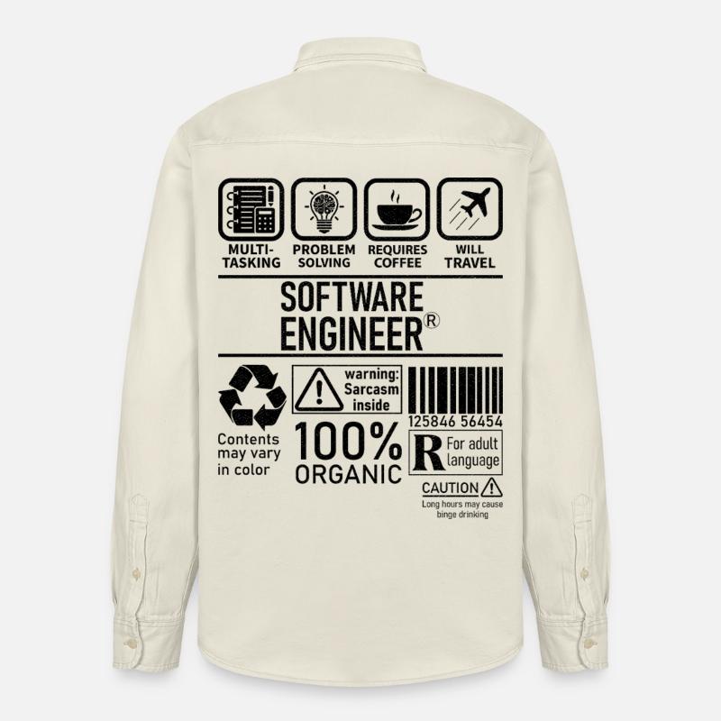 Software Engineer multi tasking problem solving - Relaxed Fit Unisex Organic Shirt by Stanley/Stella - soft Ecru