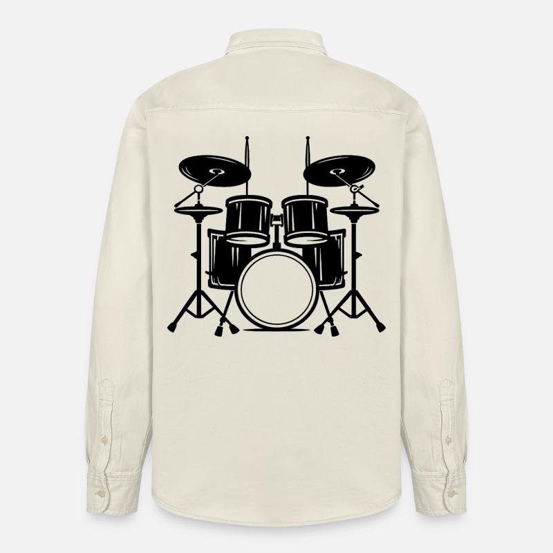 Percussion - Chemise unisexe coupe décontractée bio Stanley/Stella - écru doux