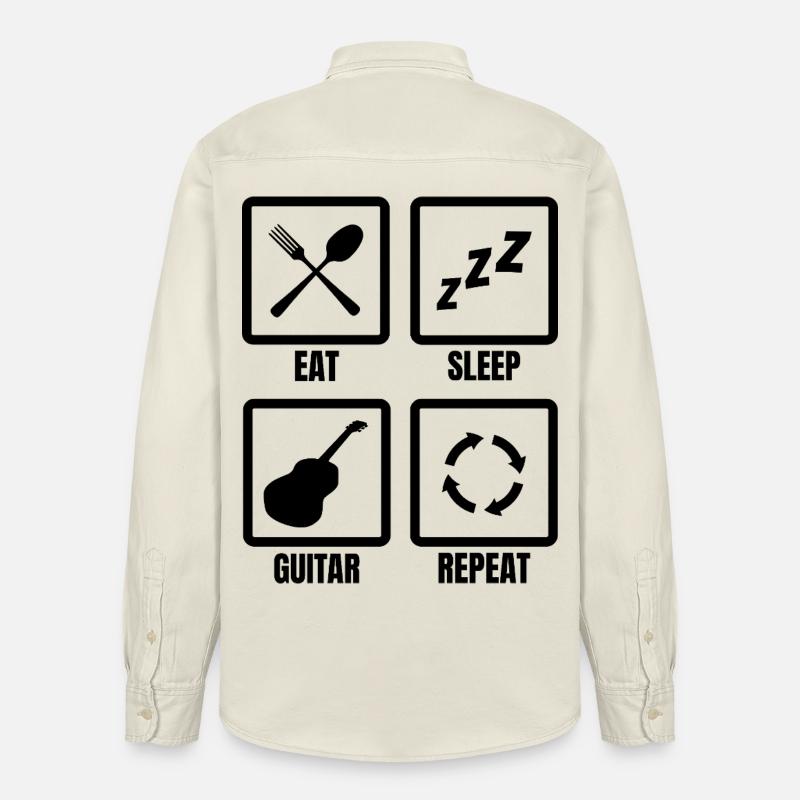 Routine du guitariste - Chemise unisexe coupe décontractée bio Stanley/Stella - écru doux