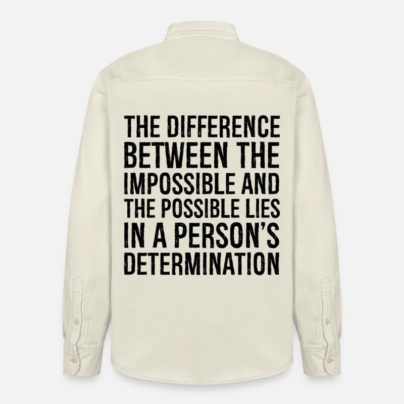 la différence entre l’impossible et le - Chemise unisexe coupe décontractée bio Stanley/Stella - écru doux