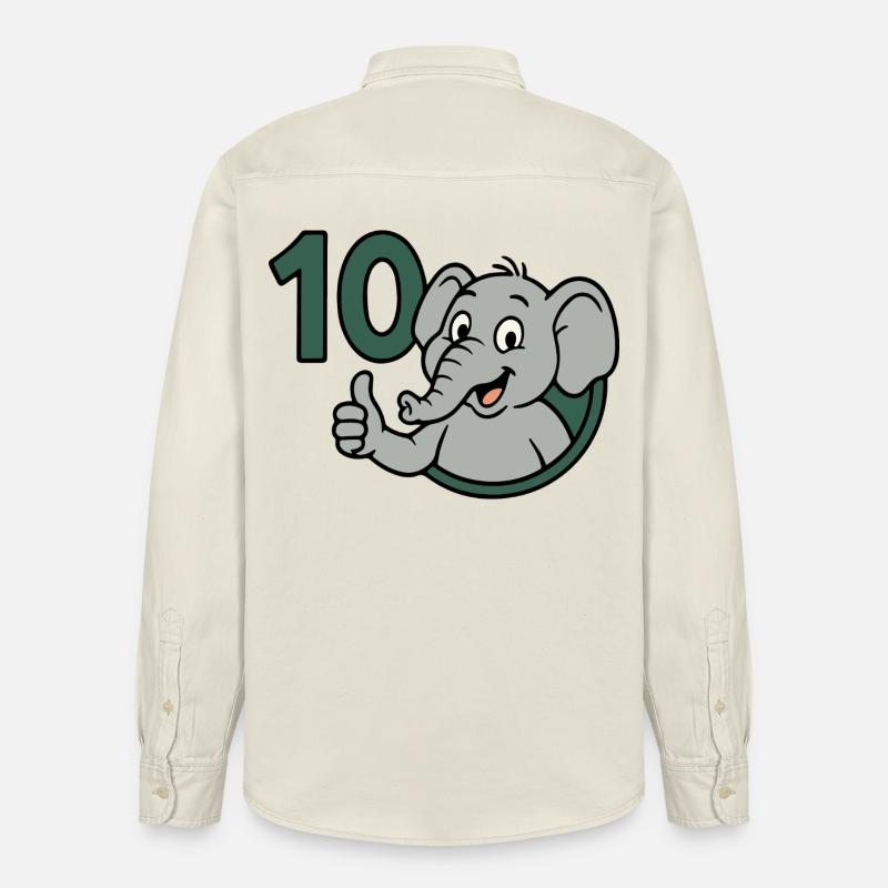 Puissance du tronc avec 10 - Chemise unisexe coupe décontractée bio Stanley/Stella - écru doux