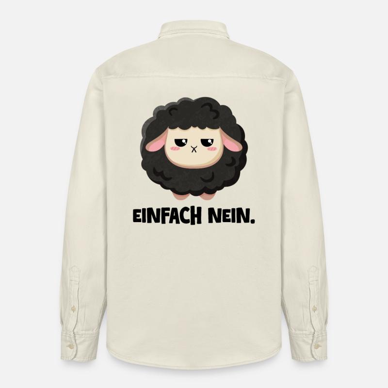 Grumpy Schaf Einfach nein - Relaxed Fit Unisex Organic Hemd von Stanley/Stella - Natur