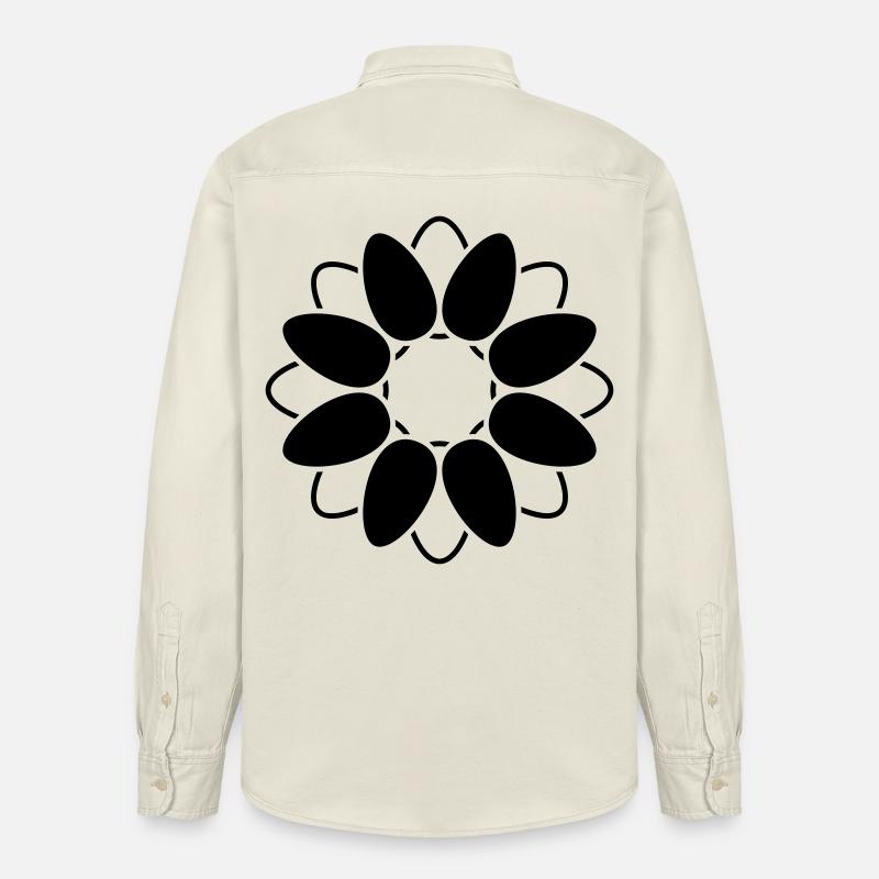 Fleur Ouverte Fleur Graphique Abstrait - Chemise unisexe coupe décontractée bio Stanley/Stella - écru doux