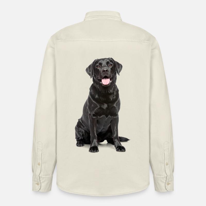 Schwarzer Labrador – Loyal, liebenswert & Charmant - Relaxed Fit Unisex Organic Hemd von Stanley/Stella - Natur
