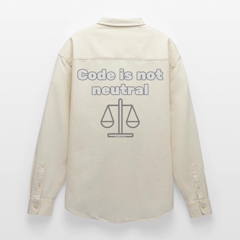Code Is Not Neutral - Ethical Coder Statement Relaxed Fit Unisex Organic Shirt by Stanley/Stella