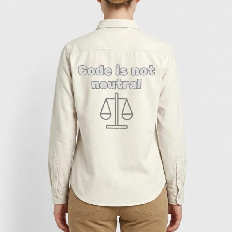 Code Is Not Neutral - Ethical Coder Statement Relaxed Fit Unisex Organic Shirt by Stanley/Stella