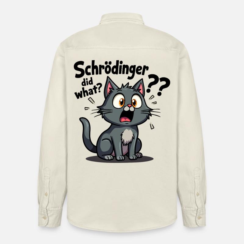 Le chat de Schrödinger - le cauchemar des chats mignons - Chemise unisexe coupe décontractée bio Stanley/Stella - écru doux
