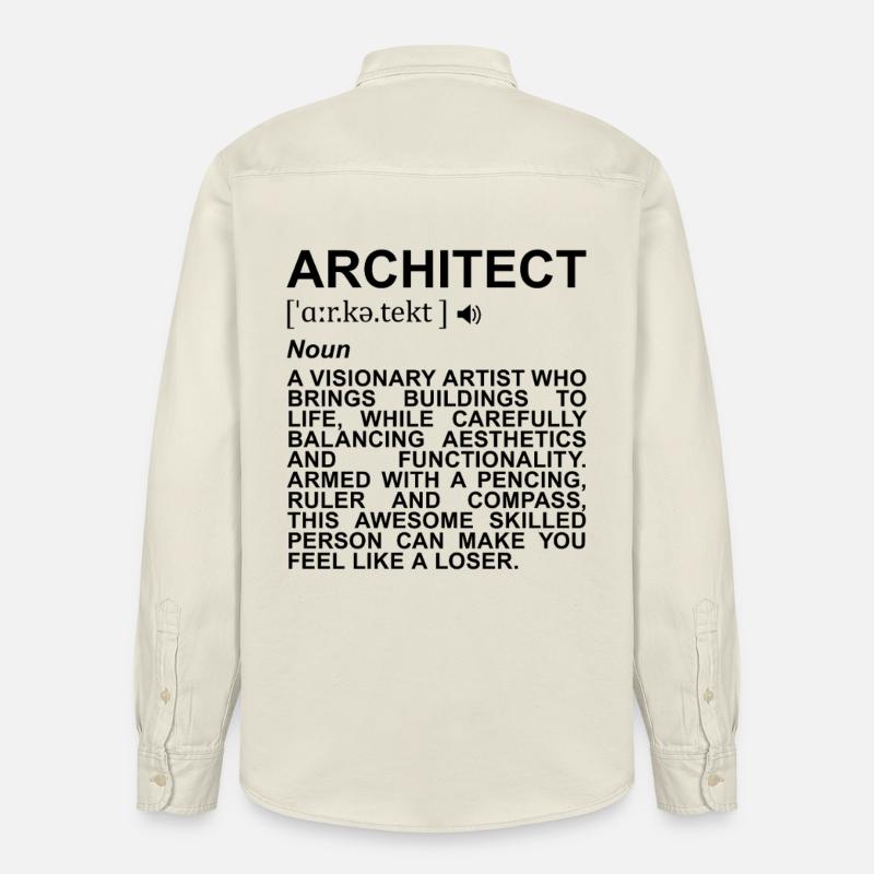 Signification de l’architecte - Chemise unisexe coupe décontractée bio Stanley/Stella - écru doux