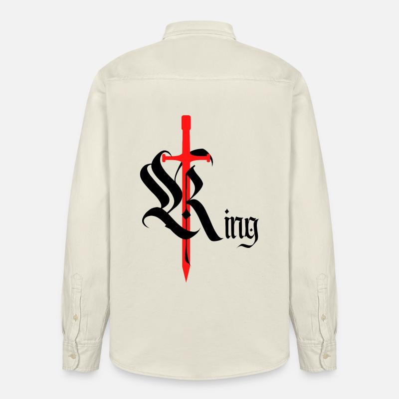 Roi gothique Design avec épée noir t - Chemise unisexe coupe décontractée bio Stanley/Stella - écru doux