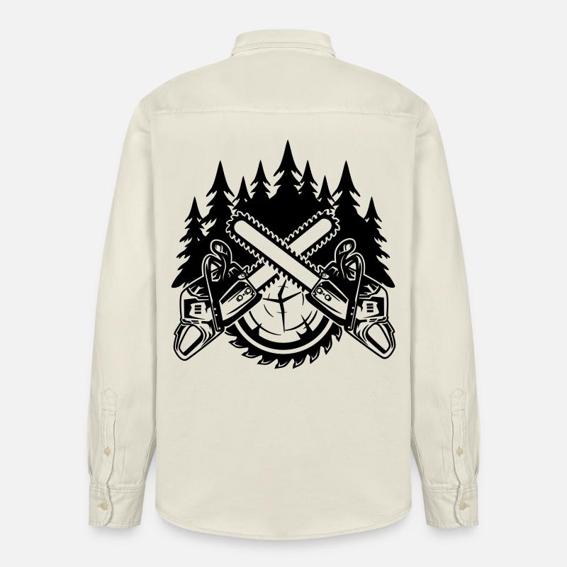 Tronçonneuses - Chemise unisexe coupe décontractée bio Stanley/Stella - écru doux