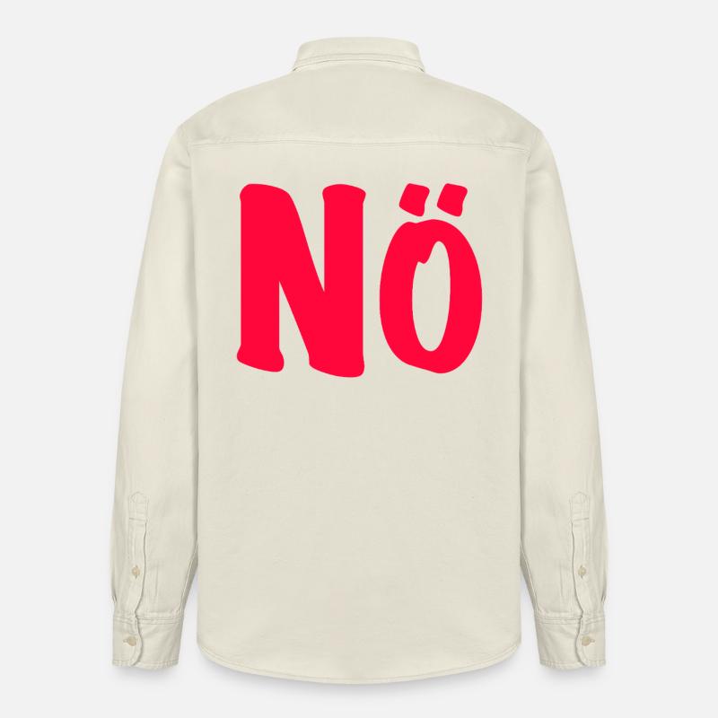 Nö - Bin dagegen - Null Bock  - Relaxed Fit Unisex Organic Hemd von Stanley/Stella - Natur