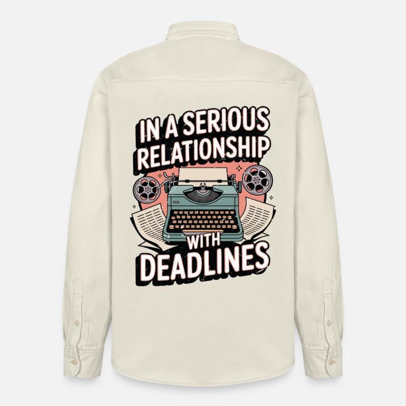 Scénariste en relation sérieuse Romancier - Chemise unisexe coupe décontractée bio Stanley/Stella - écru doux