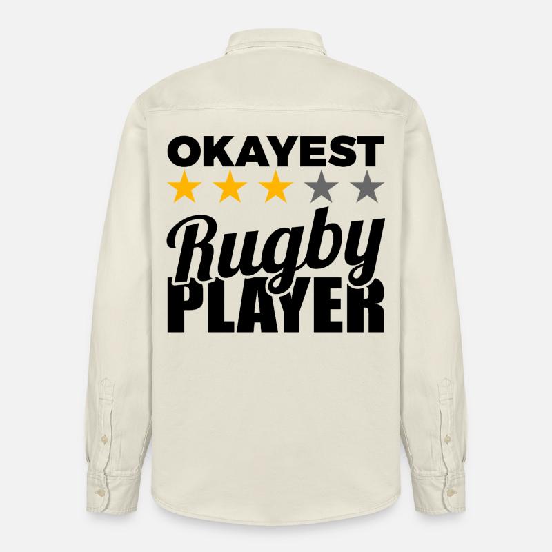 Rugby Player - Relaxed Fit Unisex Organic Shirt by Stanley/Stella - soft Ecru