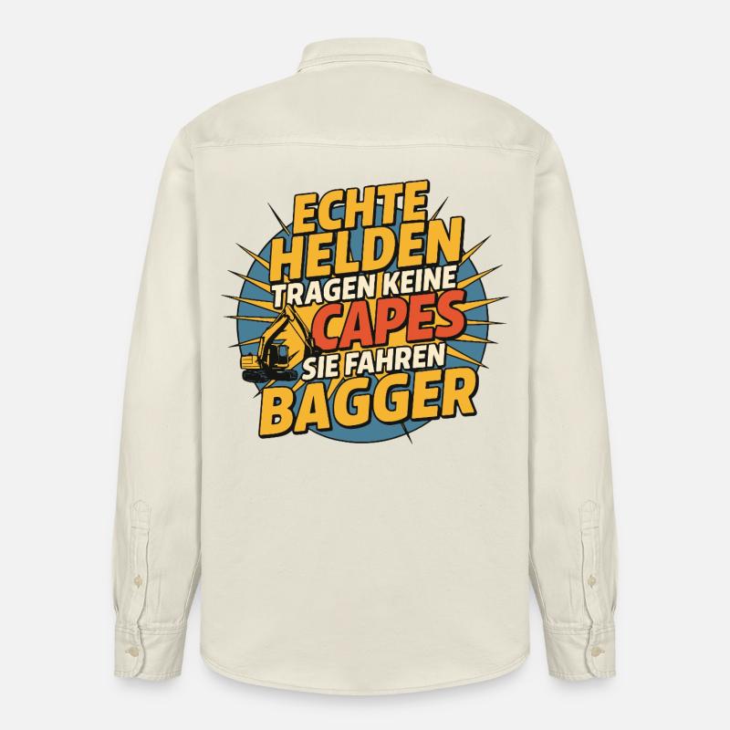 Les vrais héros font du BaggeR - Chemise unisexe coupe décontractée bio Stanley/Stella - écru doux