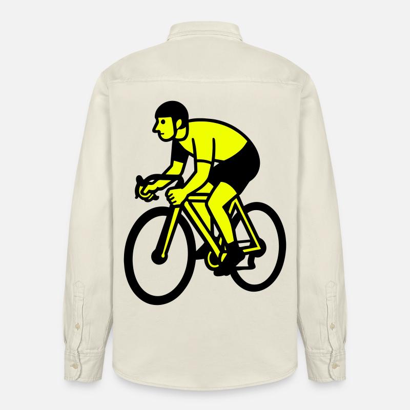 Neonrad Silhouette Radfahrer - Relaxed Fit Unisex Organic Hemd von Stanley/Stella - Natur