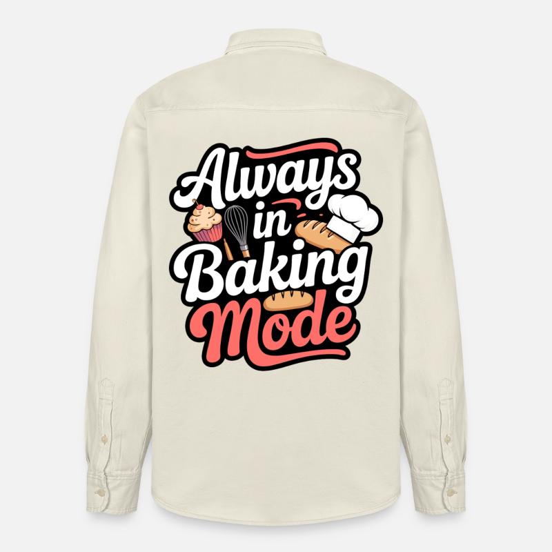 Mode de cuisson Always Bake - Chemise unisexe coupe décontractée bio Stanley/Stella - écru doux