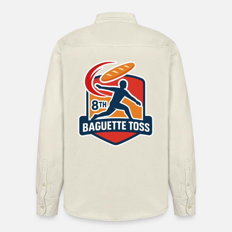 Concours du lancé de baguette  - Chemise unisexe coupe décontractée bio Stanley/Stella - écru doux