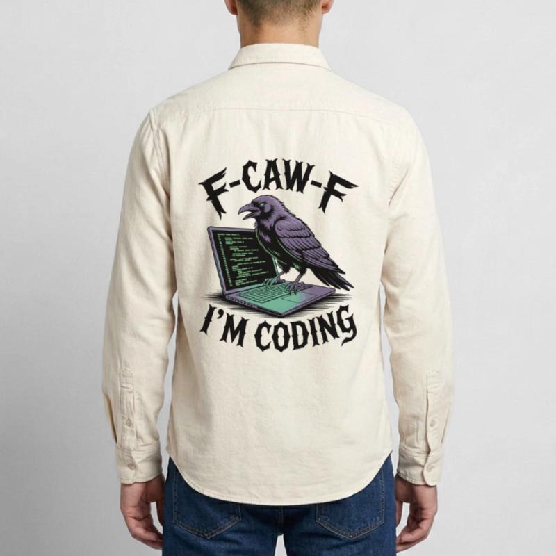 RabenCoder: Code Raven am Laptop Relaxed Fit Unisex Organic Hemd von Stanley/Stella