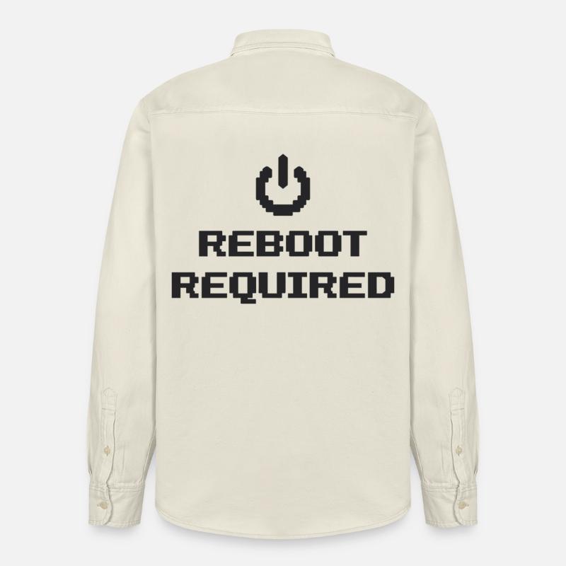 REDÉMARRAGE REQUIS Redémarrage requis - Chemise unisexe coupe décontractée bio Stanley/Stella - écru doux