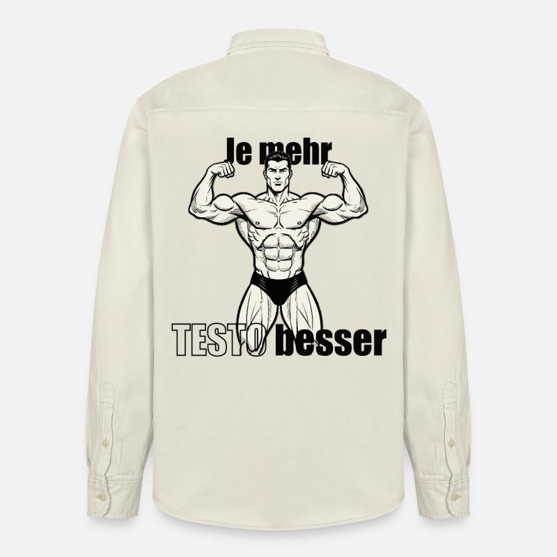 Muscle Hero Power Pose Conception d’impression - Chemise unisexe coupe décontractée bio Stanley/Stella - écru doux