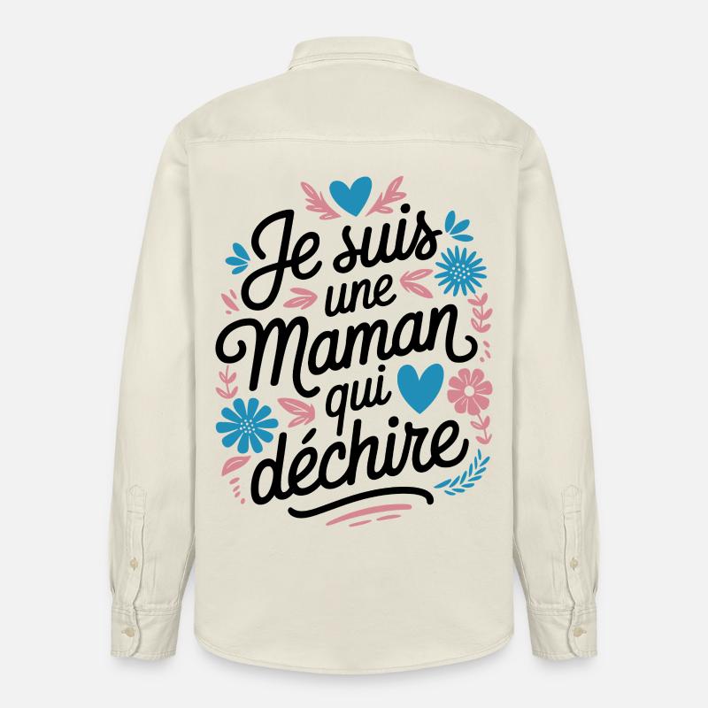 Ich bin eine Killer-Mutter - Relaxed Fit Unisex Organic Hemd von Stanley/Stella - Natur