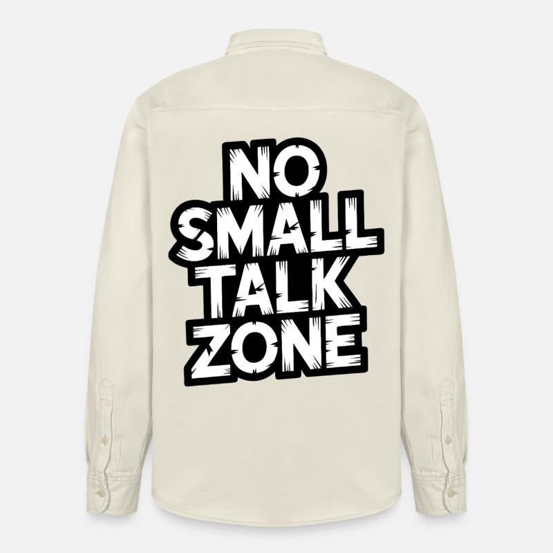 Pas de zone de bavardage - Chemise unisexe coupe décontractée bio Stanley/Stella - écru doux