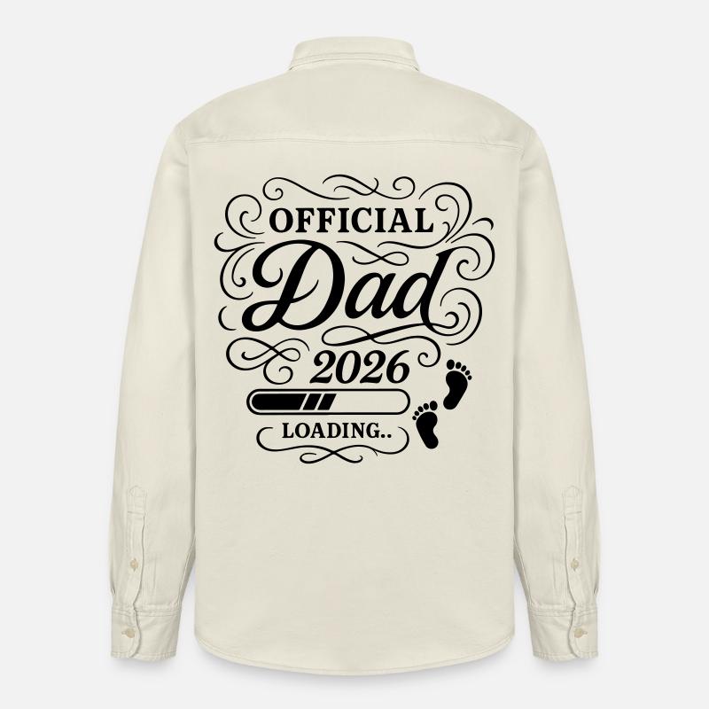 Dad 2026 Papa Loading Vaterschaft - Relaxed Fit Unisex Organic Hemd von Stanley/Stella - Natur