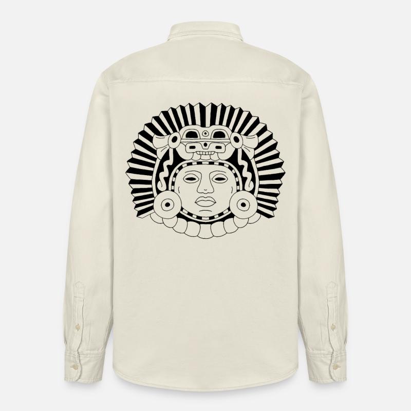 Aztec Dragon King (Schwarz) - Relaxed Fit Unisex Organic Hemd von Stanley/Stella - Natur